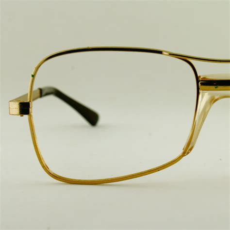 real gold frame glasses men's